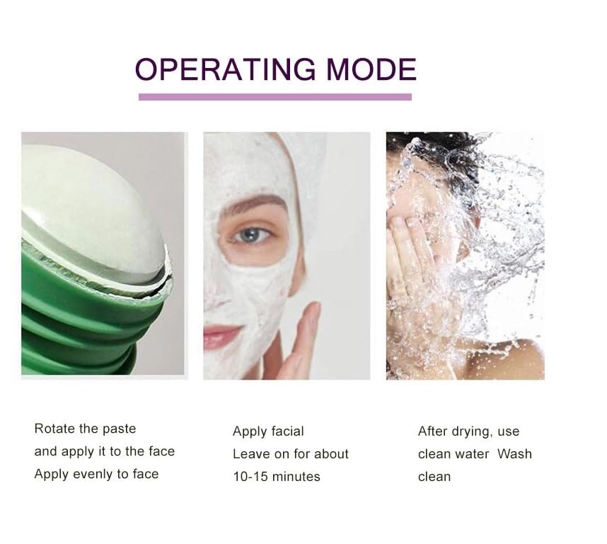Rinsed skin after Green Mask Stick showing refreshed, brighter appearance