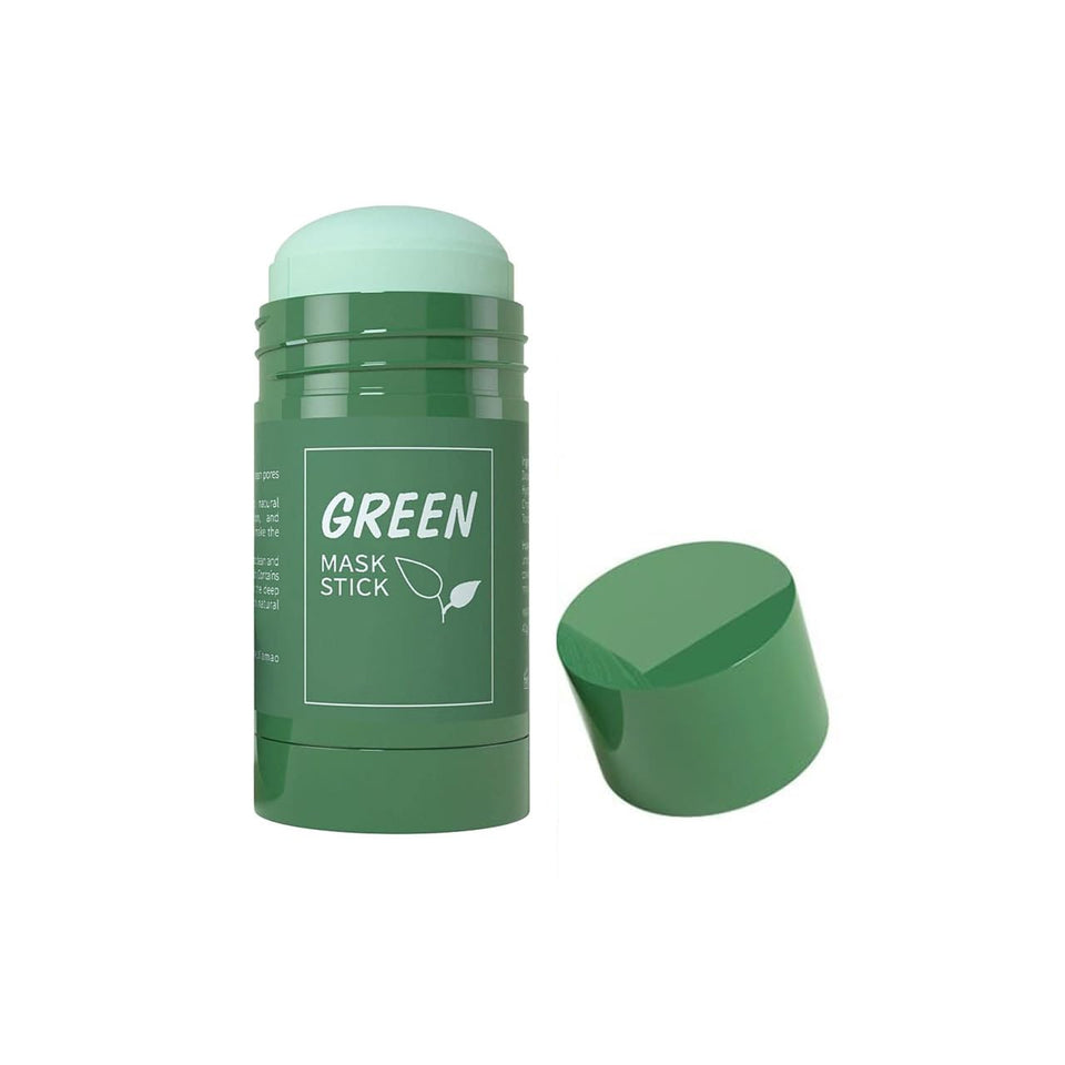 Green Mask Stick front packaging showing brand and travel-ready benefit