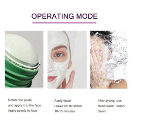 Green Mask Stick held in hand to show compact 40g size