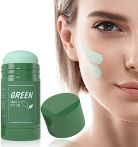 Green Mask Stick texture close-up showing smooth clay for easy spread