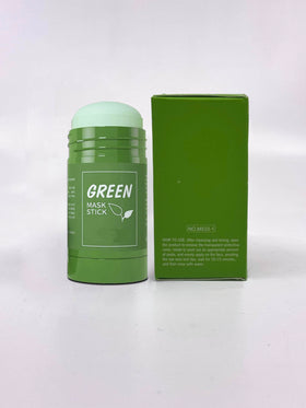 Green Mask Stick in a toiletry bag illustrating on-the-go skincare convenience