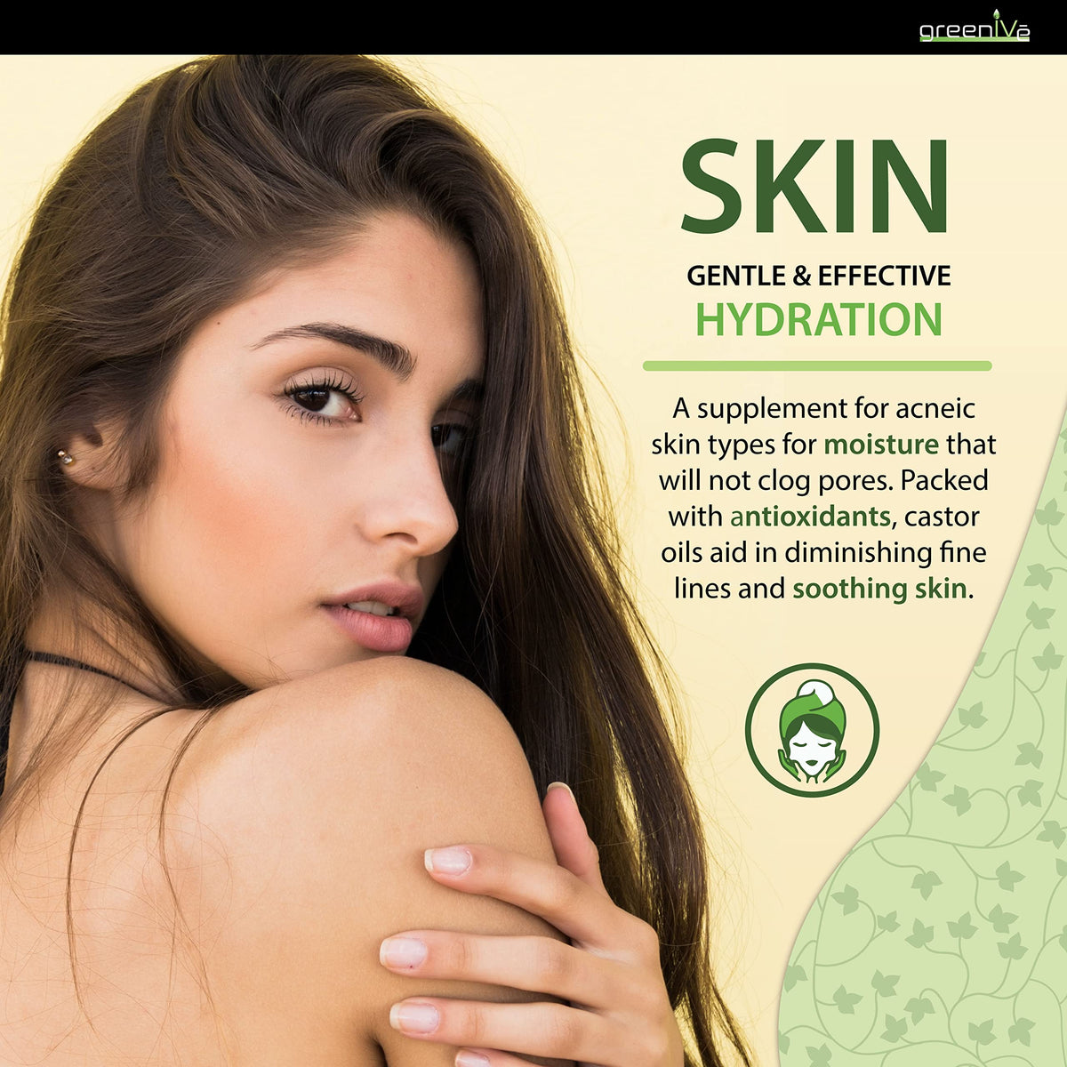GreenIVe label close-up showing cold-pressed hexane-free claim and ingredient clarity benefit