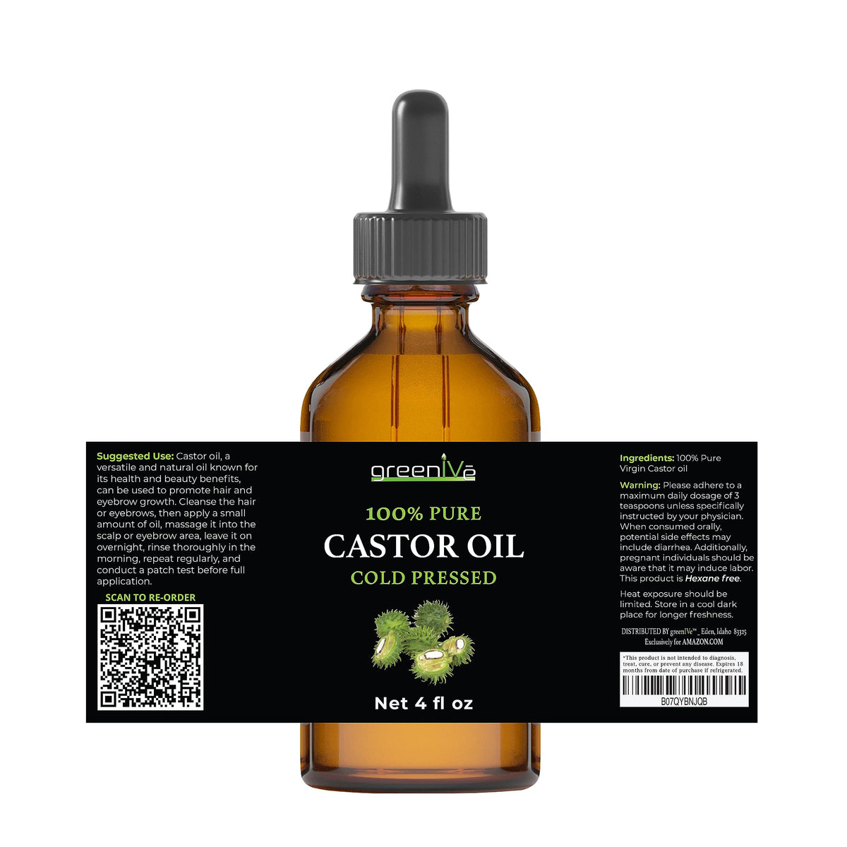 GreenIVe castor oil thick golden texture close-up conveying rich moisturizing benefit