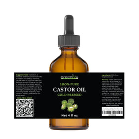 GreenIVe castor oil thick golden texture close-up conveying rich moisturizing benefit