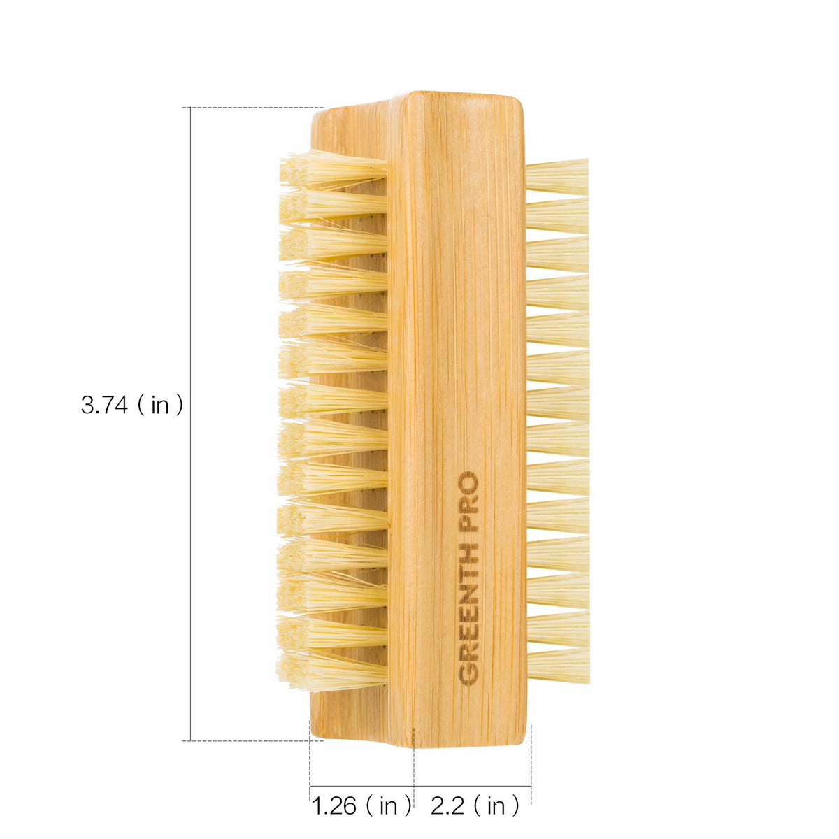 GREENTH PRO double-sided bristles showing long and short sisal, precise cleaning