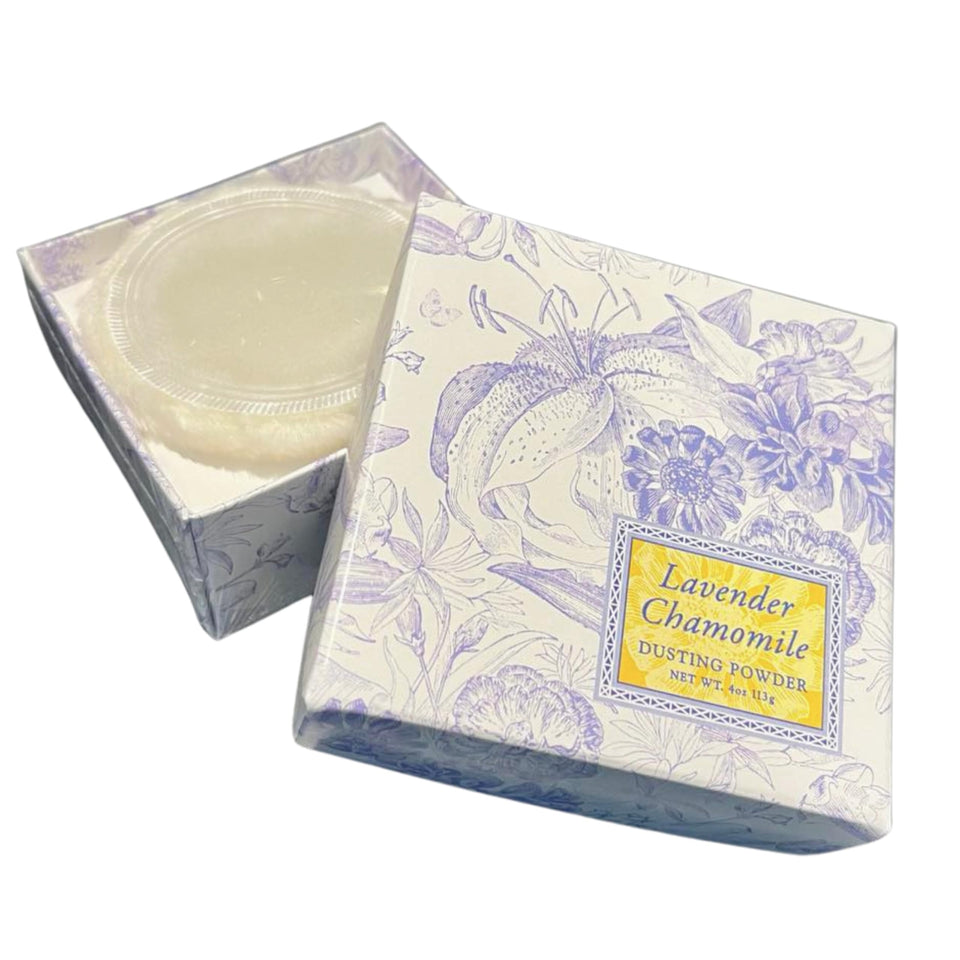 Greenwich Bay Trading Company front jar showing label and calming lavender scent benefit