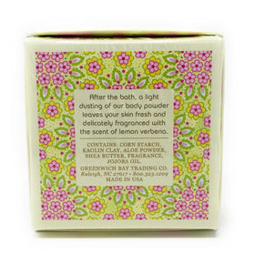 Greenwich Bay Trading Co. fine powder texture close-up highlighting smooth application and soft skin feel