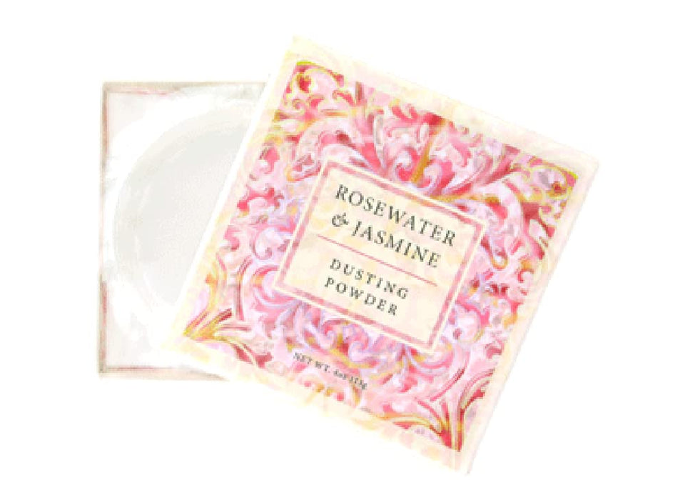 Greenwich Bay Trading Co. front label showing rosewater and jasmine scent and 4 oz size for quick identification