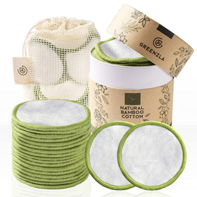 GREENZLA front packaging showing 20 reusable pads and box, eco-friendly storage benefit