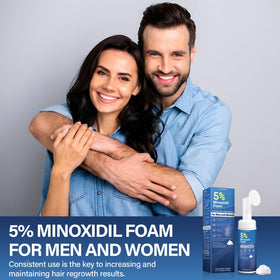 Greoay man and woman using foam in bathroom showing everyday routine benefit