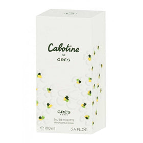 Gres Cabotine bottle next to a ruler to show the 3.4 oz size and scale