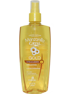 Grisi Manzanilla Gold front packaging showing bottle and label for clear usage instructions and benefits