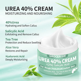 Grocerism being applied to heel to soften and reduce calluses