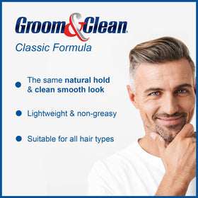 Groom & Clean open gel texture close-up displaying smooth, non-greasy finish