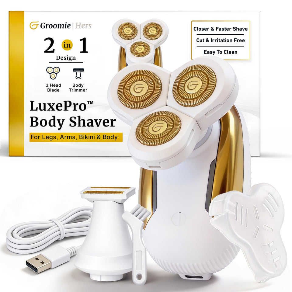 Groomie Hers LuxePro front view showing sleek design and easy grip