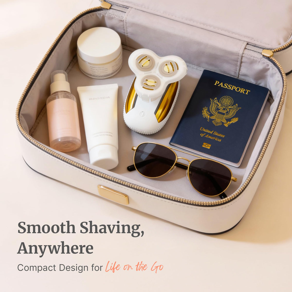 Groomie Hers LuxePro with travel pouch and charger for convenient packing