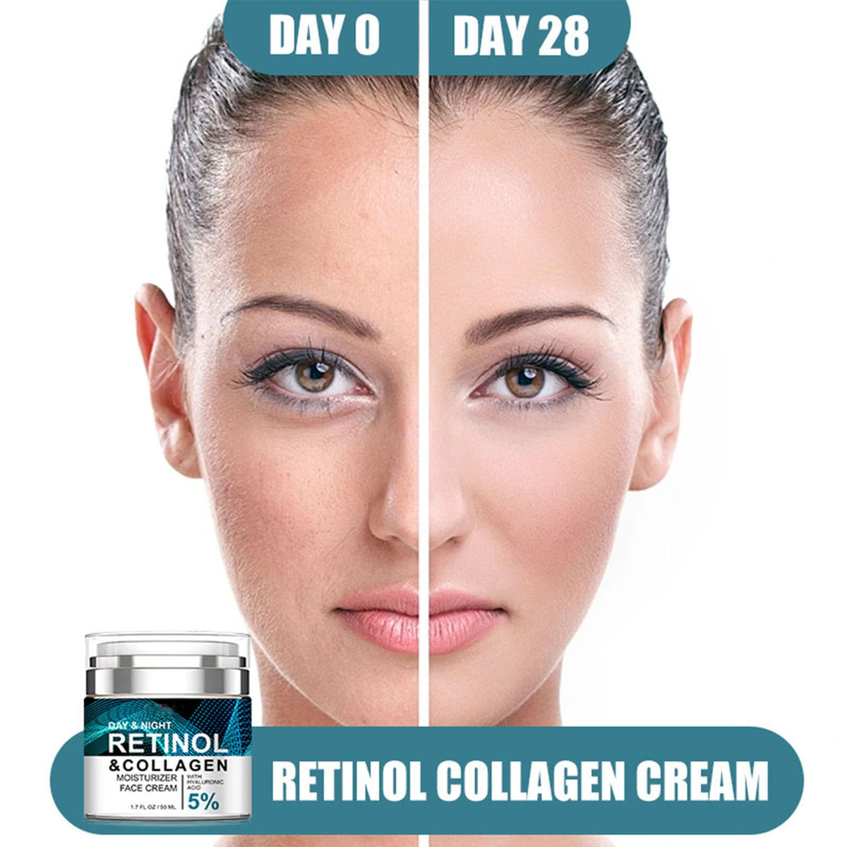 Grospe ingredients label closeup highlighting retinol and 5% hyaluronic acid