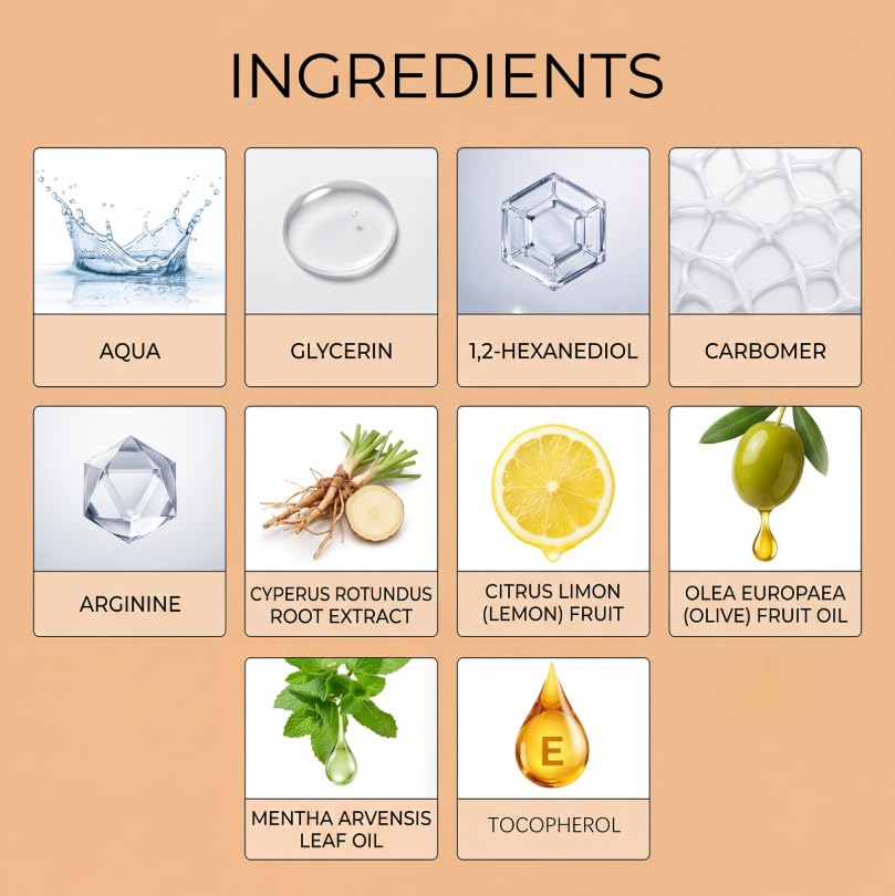 GROTOLY label close-up revealing ingredients and benefits for soothing post-grooming skin