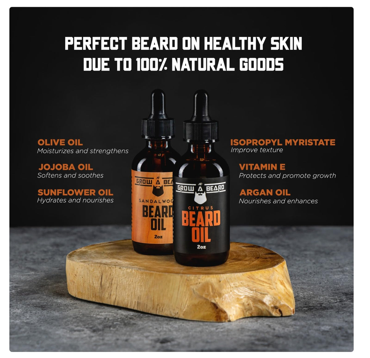 GROW ALPHA BEARD dropper dispensing oil to control application and reduce waste