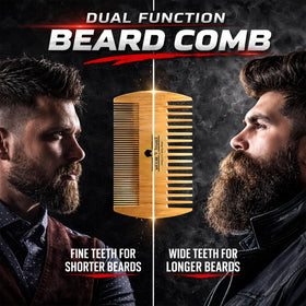 GROW ALPHA BEARD dual-action comb detail for precise styling and anti-static control