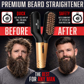 GROW ALPHA BEARD heated comb front view for quick styling and travel convenience