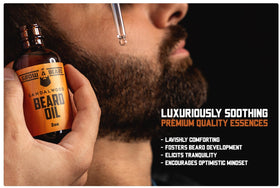 GROW ALPHA BEARD label close-up showing natural ingredients and quality assurance