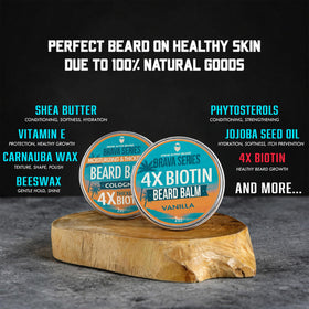 GROW ALPHA BEARD open tub showing creamy balm texture for easy application