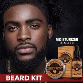 GROW ALPHA BEARD kit size comparison with hand showing portable, gift-ready scale