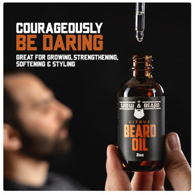 GROW ALPHA BEARD oil texture on hand demonstrating lightweight absorbency and softness