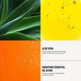 Grown Alchemist gel texture lather on hand illustrating gentle cleansing and softness