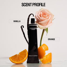 Grown Alchemist cream applied on hands demonstrating quick absorption and softness