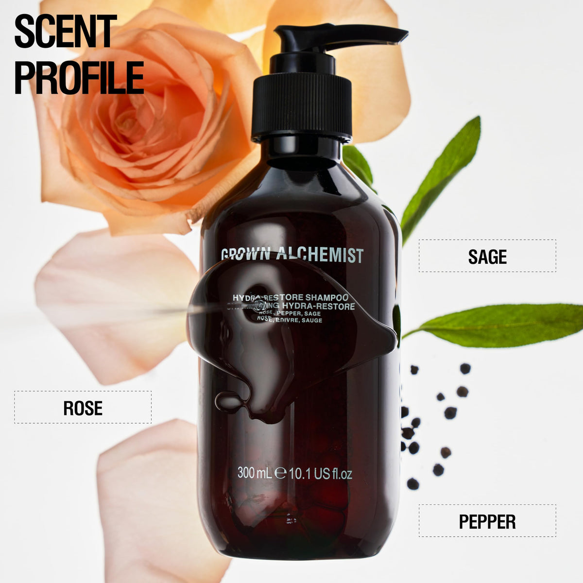 Grown Alchemist set staged in bathroom for lifestyle routine and daily care benefits