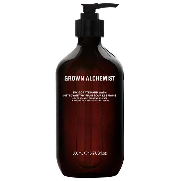 Grown Alchemist front bottle view showing elegant label and moisturizing benefit