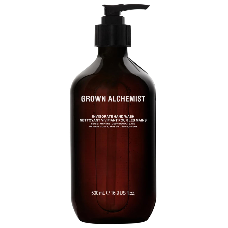 Grown Alchemist front bottle view showing elegant label and moisturizing benefit
