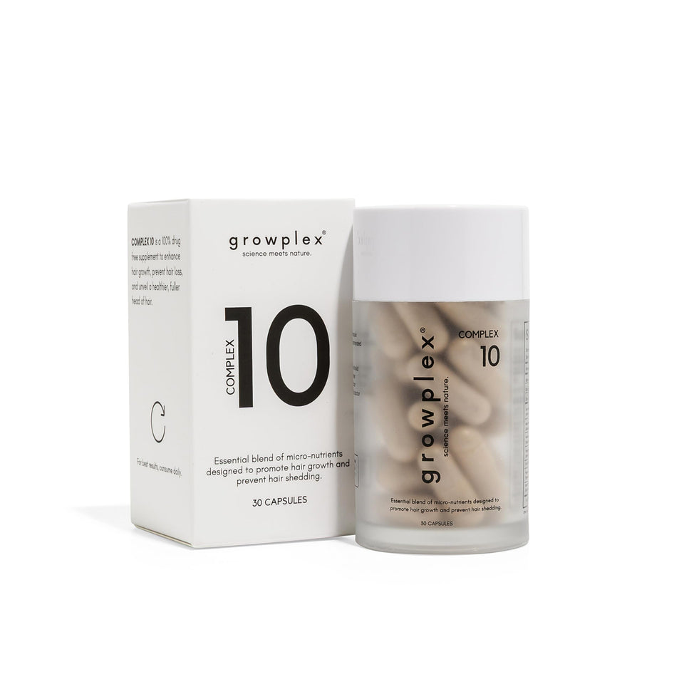 GROWPLEX front packaging showing bottle and branding, clear product benefit