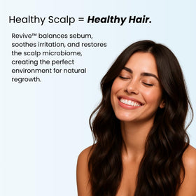 GROWPLEX shampoo in hand shows 250ml scale and easy dosing