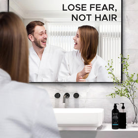 Growth Essence before and after hair back view showing improved fullness appearance