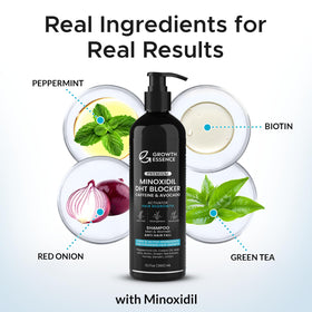 Growth Essence shampoo texture on hand showing smooth lather and scalp nourishment