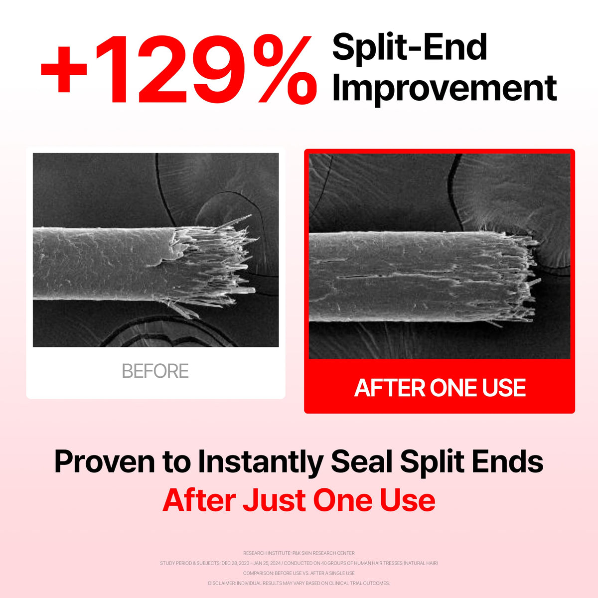 GROWUS after-treatment glossy hair showing reduced frizz and shine