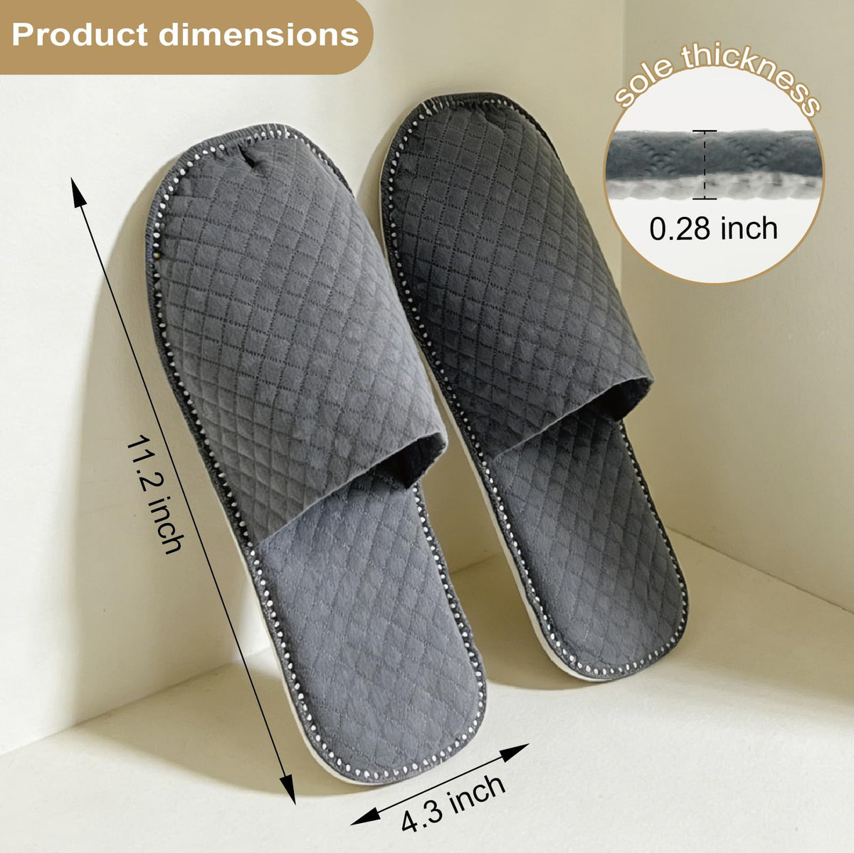 GRWJHUM slipper held in hand showing one-size fit and portability benefit