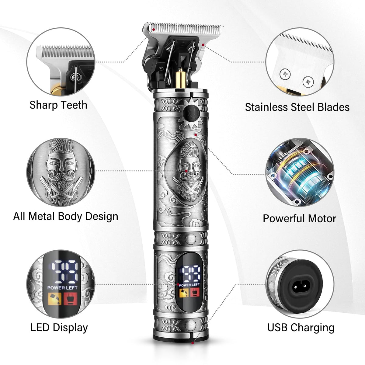gsky foil shaver detail showing foil head for smooth close shaves with less irritation