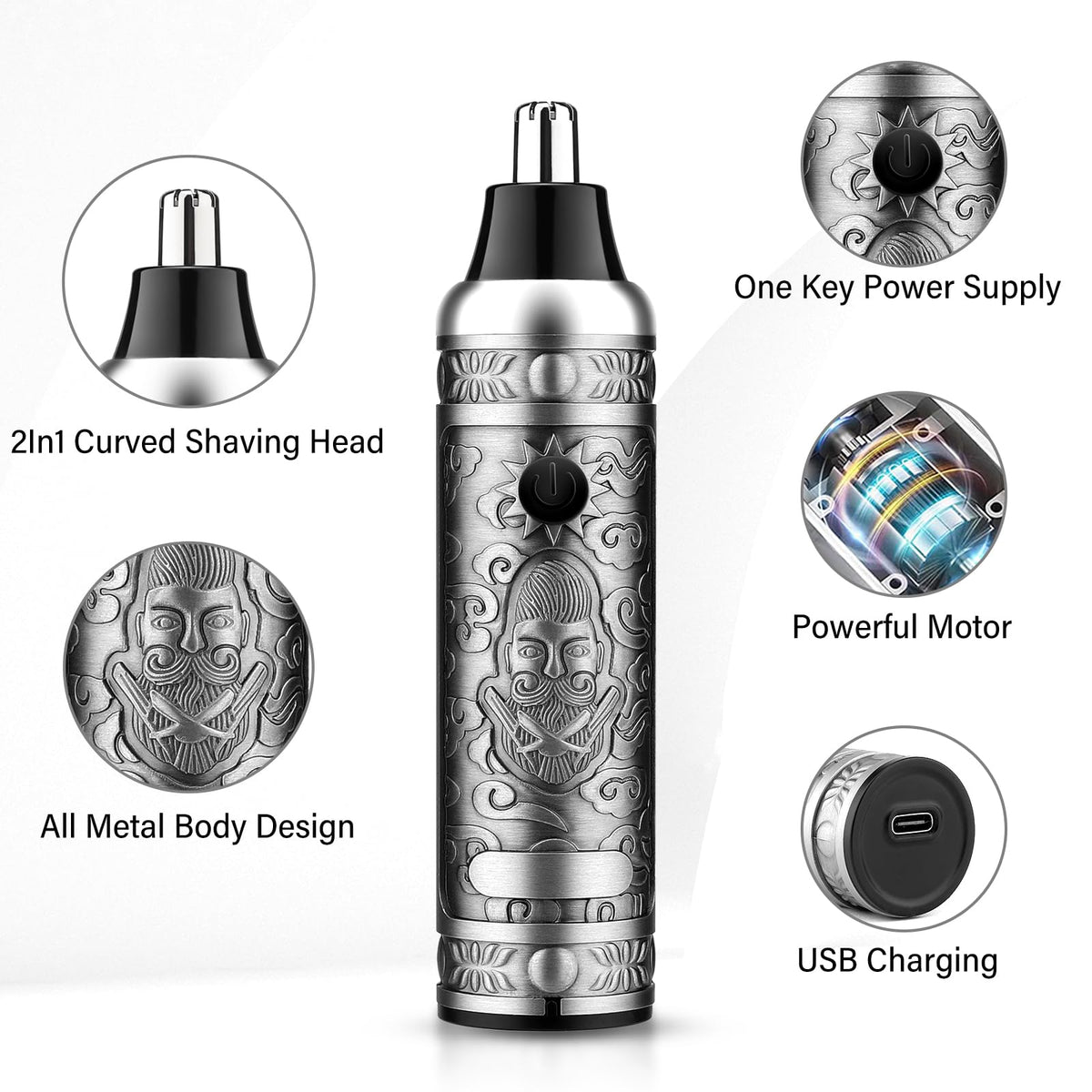 gsky nose trimmer in use removing nose hair safely and quickly for cleaner grooming