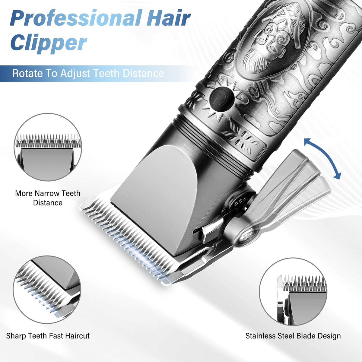 gsky trimmer t-blade closeup highlighting high-carbon steel blade for precise edging