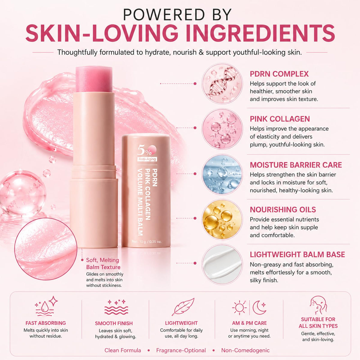 gtalmp balm tucked in a makeup bag beside essentials for on-the-go touch-ups