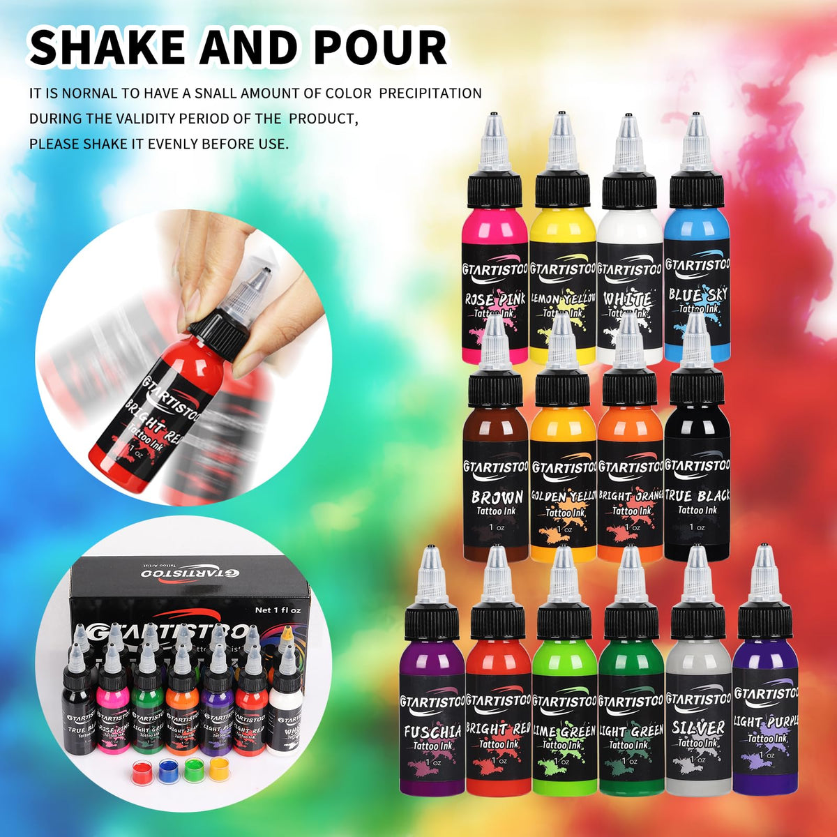 GTARTISTOO ink swatch palette demonstrating accurate color payoff