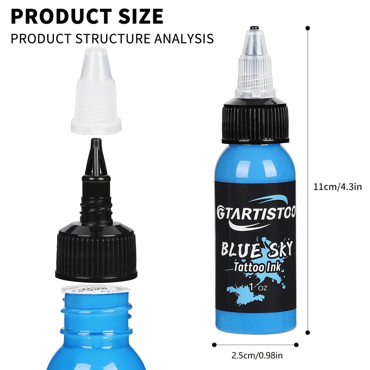 GTARTISTOO ink mixing on cap showing customizable shades quickly
