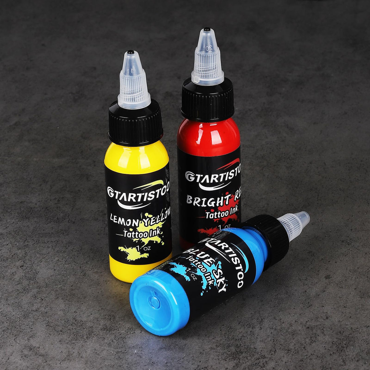 GTARTISTOO ink droplet texture on skin showing smooth application