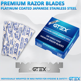 GTEX razor in use by barber shaping beard line for accurate grooming