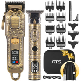 GTS PRO clipper front view showing sleek metal body and controls for precise styling