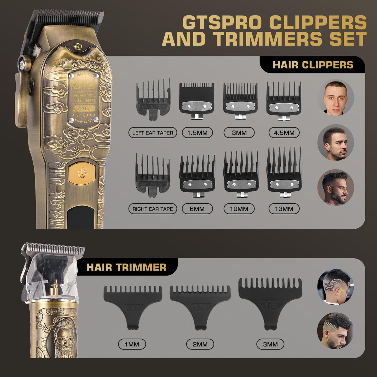 GTS PRO in use during a haircut demonstrating clean fades and control